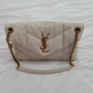 ysl small white bolsa